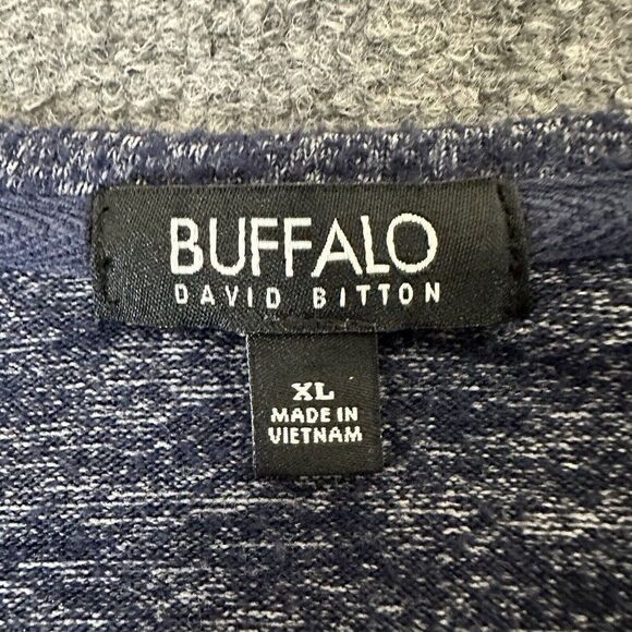 Buffalo David Bitton Sweater Mens XL Blue‎ Pullover Crew Neck Long Sleeve Adult - Picture 2 of 6